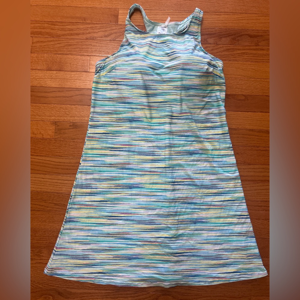 Lands' End Athletic Dress Size 16 Multicolor Tank Built In Bra Racerback - Picture 3 of 10